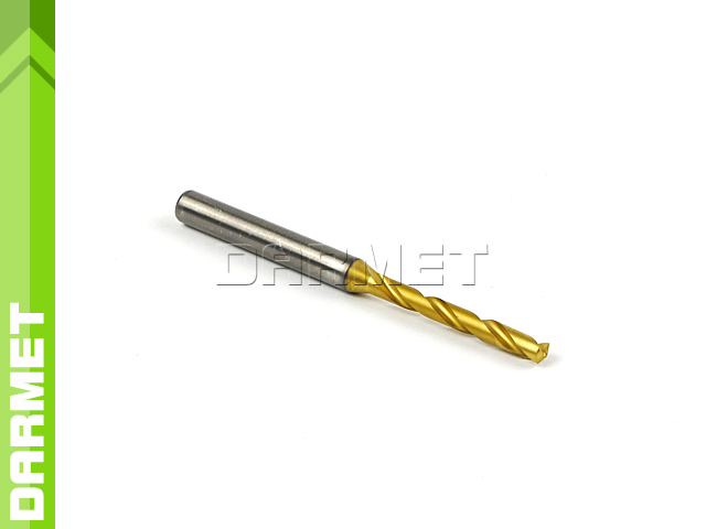 Solid Carbide Drill with Cylindrical Shank 5xD, 4MM - VHM TiN with coolant