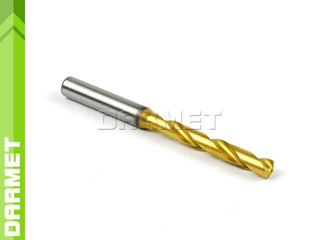 Solid Carbide Drill with Cylindrical Shank 5xD, 6,8MM - VHM TiN with coolant